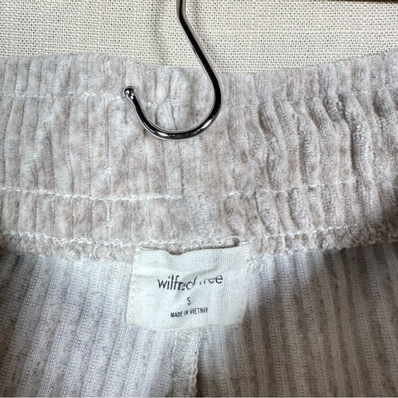 WILFRED FREE Ribbed Organic Cotton High Rise Jogger Lounge Pants in oatmeal - Picture 8 of 9
